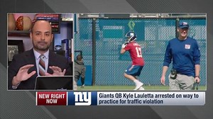 New York Giants quarterback Kyle Lauletta was arrested on his way to practice