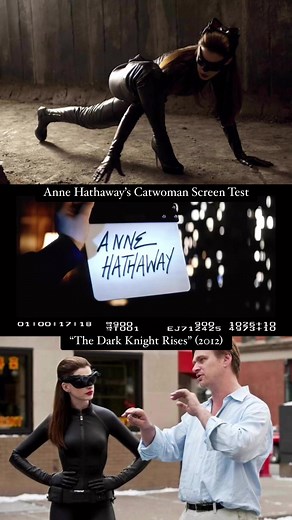 7.2K views · 118 reactions | Anne Hathaway’s Catwoman screen test for Christopher Nolan’s “The Dark Knight Rises” (2012). #AnneHathaway #Catwoman #ChristianBale #Batman #TheDarkKnightRises 驪‍⬛ | History of The Batman | Facebook