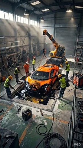 " Lamborghini.......cover with the class" 🤯#epoxyfloor #transformation #lamborghini #Viral