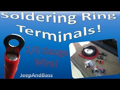 How To Solder Ring Terminals for 1/0 Gauge Power Wire