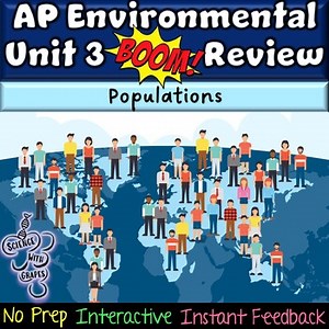 AP Environmental Science (APES) Unit 3 Populations Boom Card Study Review