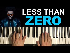 The Weeknd - Less Than Zero (Piano Tutorial Lesson)