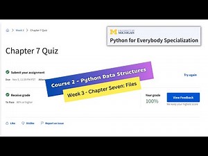 python data structures coursera week 3 quiz answers || Python for Everybody Specialization