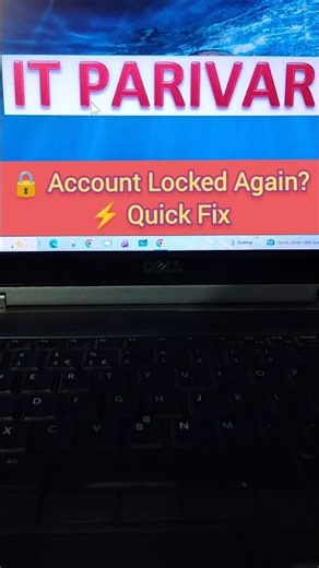 🔥Account Keeps Locking🔒? Quick Fix in Windows! #accountlockout #activedirectory #itparivar #shorts