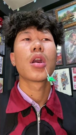 Snake bite piercing #clubtattoonp #shortvideo #trendingshorts #youtubeshorts