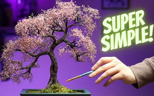 【局部精琢（制树教程）——如何轻松制作一个令人惊叹的树】【中字】【Geordie Crafts】