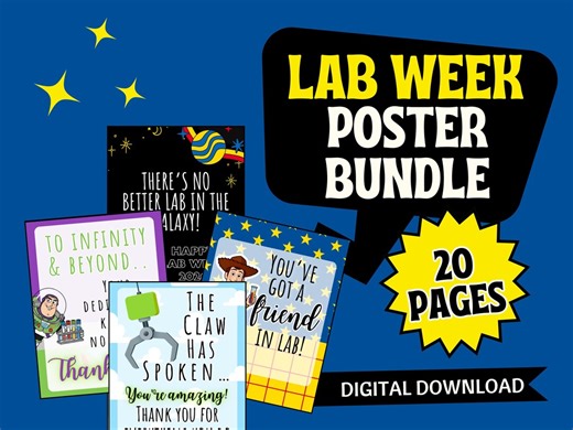 Lab Story Lab Week Posters 2026 | to Infinity and Beyond Theme | Medical Laboratory Decor | Digital Download - Etsy Australia