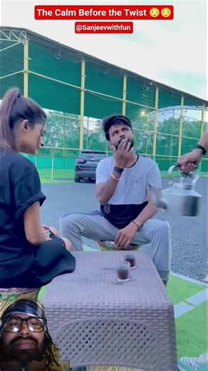The Calm Before the Twist 😳😳 #funny #trending #viral #shorts #sanjeevwithfun #fun #girl #girls