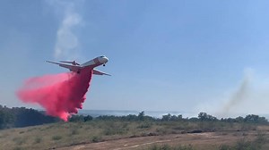 This fire retardant drop on the Buffalo Creek Fire in Mills County from July 14th gives us a close up view of why it’s so important that the public does not fly drones near wildfires. As seen in the video, both the lead plane, which coordinates and directs air tanker pilots where to drop the retardant with a white puff of smoke, and the air tanker itself, fly extremely close to the ground. Helicopters and SEATs (single engine air tankers) also fly with very precise and low flying maneuvers. Any 
