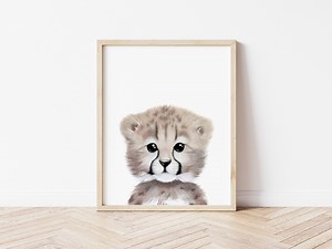 Baby Cheetah Print, Printable Nursery Decor, Safari Nursery Decor, Printable Nursery Wall Art - Etsy