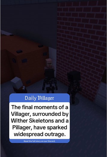 Shocking footage arrives today as a Villager sees himself surrounded by ruthless criminals. #TheDailyVillager #Minecraft #Meme #News #TheDailyEmerald #TheDailyDiamond #MinecraftMemes