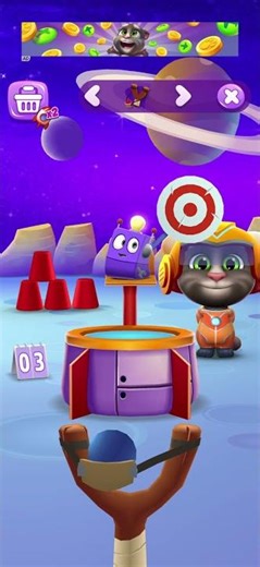 hit the target talking tom game #games #shortsfeed