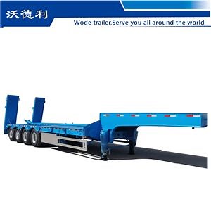 [Hot Item] Tri-Axle 40-50tons Drop Deck Truck Low Bed Semi Trailer