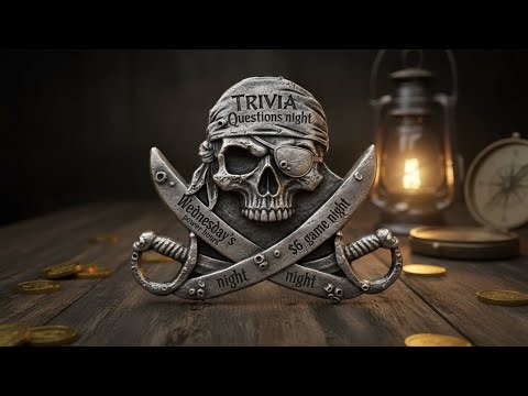 Trivia Questions night Wednesday’s power hours $6 game night and giveaways maybe some auctions?