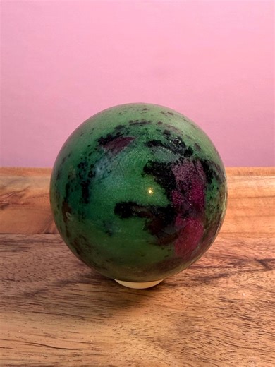 Ruby Zoisite Sphere, 2.5”, UV Reactive - Etsy
