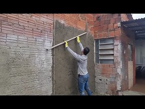 Como Fazer o reboco RÁPIDO Na sua CONSTRUÇÃO
