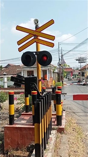 Close-Up View: Flashing Signal Lights & Railway Bell Sound! #trains #trainspotting #railroadcrossing