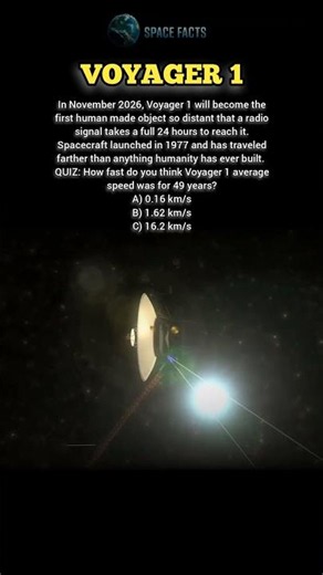 Voyager 1 Is Almost 1 Light Day Away #spacefacts #spacequiz