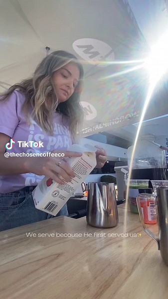 Sundays at the Worship Gathering☕️🧡 Thank you so much for having us! #thechosencoffeeco #smallbusinessowner #icedcoffee #highdesert #matcha