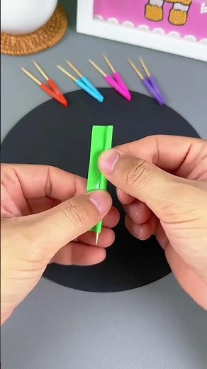 You can use toothpicks to make mini handmade tweezers. Come and play with your children. Creativ