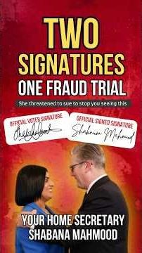 Why Does Starmer's Home Secretary Have TWO Signatures On Her Postal Ballot?