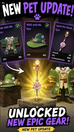 NEW Pet Equipment Unlocked in Wizard Alchemy!