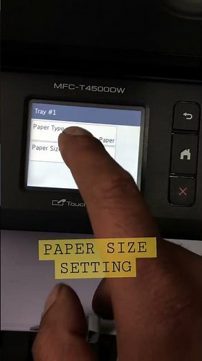 PAPER SIZE SETTING ON BROTHER PRINTER MFC T4500DW #technology #brotherprinterrepair #brotherprinter