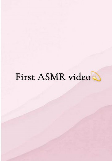 First ASMR Video for Deep Relaxation and Sleep