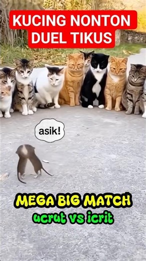 Cats Are Entertained Watching Mice Fight! | Cats Watching Mice Fighting #shortskucing #cat