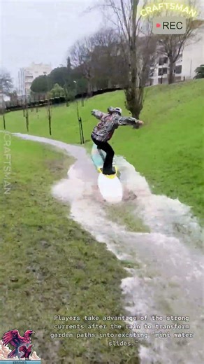 Backyard Water Skateboarding Fun #video #viral