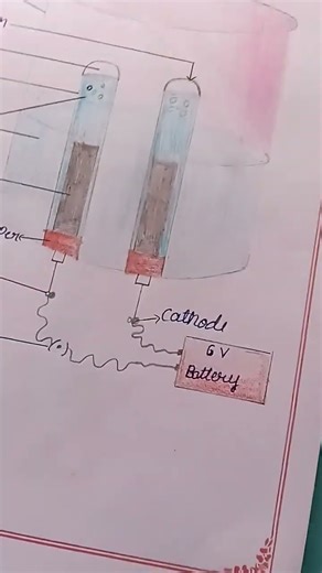 Electrolysis of water neat labelled diagram