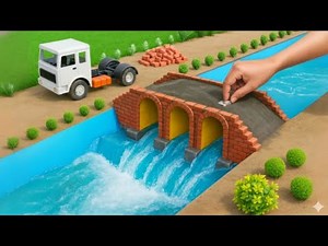 DIY Chamber Mini Dam & Bridge Making | Amazing Water Pipe & Brick Science Project 2025