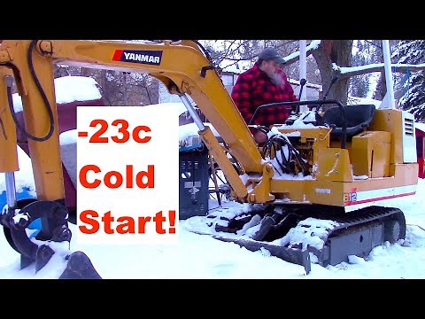 How To Cold Start Mini Yanmar Excavator In Canada -23c