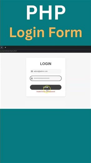 PHP Login Form | #php #login #html #css #javascript #programming #coding #code #loginform #mysql #IT