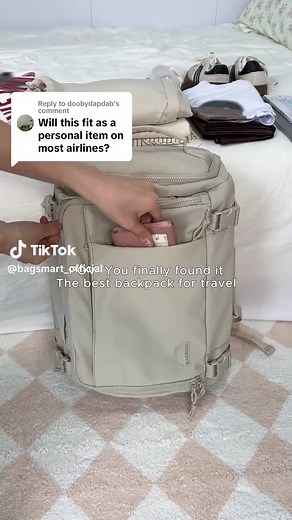 Replying to @doobydapdab Yes!!! Pack your travel essentials in style with the Bagsmart Blast Backpack.#bagsmart #makecarrysmart #travelbackpack #backpack #travelbag #travelsmart #whatsinmybag #travelessentials #packwithme #bagsmartspacesaver