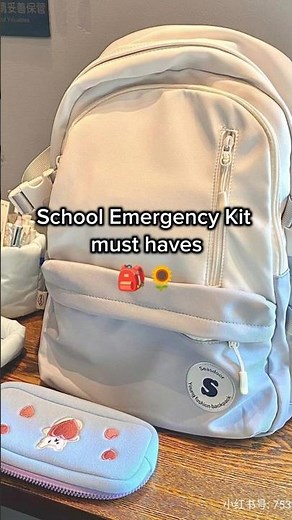 School Emergency Kit Essentials 🎒✨️ #emergency #emergencykit #school #essentials #periods #schoolbag