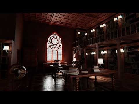 📚 Old LIBRARY Interior 3D Showcase | Medieval Study Flythrough (Blender)