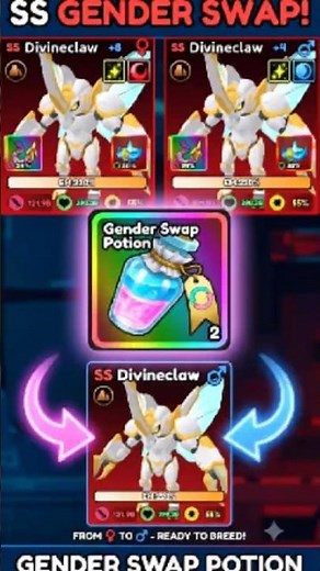 How To Breed SS Rank Divineclaw🧬 In Catch A Monster! (Gender Swap Strategy)💥 #catchamonster #roblox