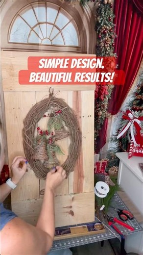 Rustic Christmas Grapevine Wreath tutorial now live on my channel #diy #christmas
