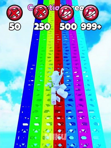 RAINBOW LADDER VS Tsunami 🌊 #roblox #shorts