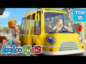 The Wheels on the Bus - TOP 15 Songs for Kids on YouTube - Videos For Kids