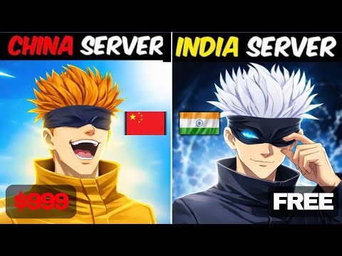 FREE Gojo Satoru Bundle 😱 | First Free Spin Luck Test in ALL Free Fire Servers 🔥