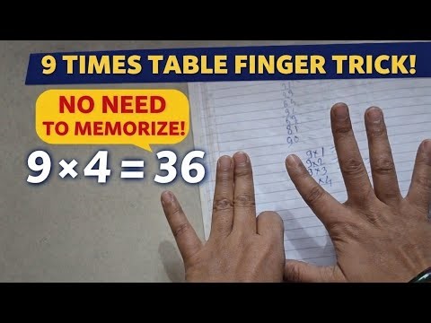 9 Ka Table Finger Trick 🤯| Mindblowing Trick | Maths Magic | Easy Method