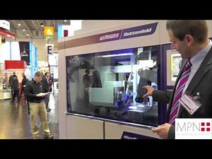 Medical cleanroom two shot micro injection moulding demonstration at Compamed 2012