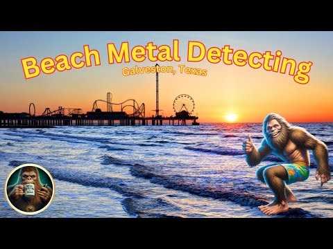 Beach Metal Detecting, Galveston, Texas