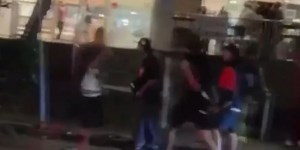 Graphic witness videos show bystanders fleeing as suspects fire more than 20 rounds, injuring 4