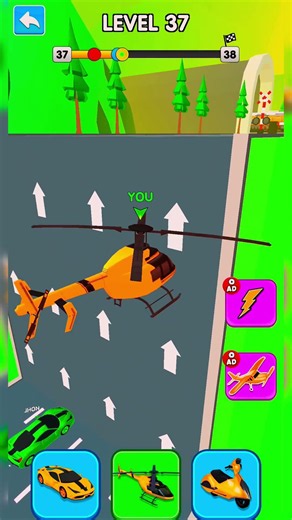 Shape-shfting Gameplay😋| level 37 |Hyper😄 casual ☺games| Shorts |😍 #hypercasualgames #shapeshifting