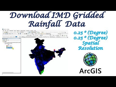 How to download IMD gridded rainfall data || Open NetCDF rainfall data in ArcMap ||