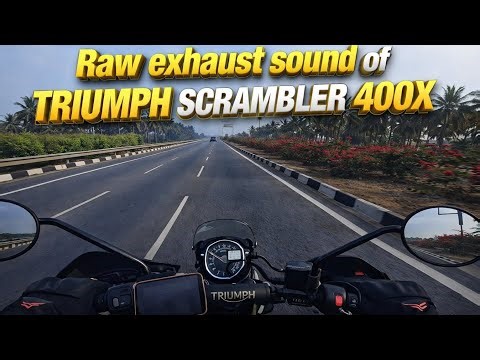 Triumph Scrambler 400X Raw Stock Exhaust Sound | Pure Engine Note 🎧#exhaust #triumphscrambler400x