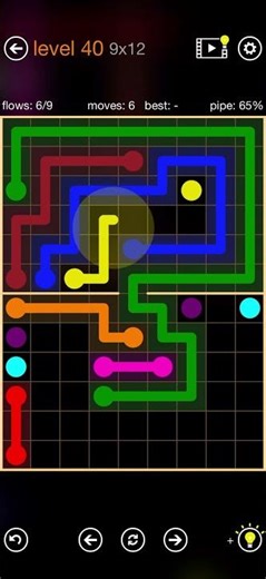 Flow Free - Rectangles - Hourglass Pack - Level 40 (9x12)